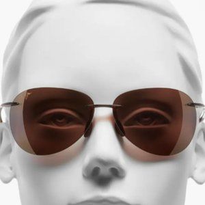 Brand new - Maui Jim Sugar Beach Rootbeer - polarized, rimless sunglasses Unisex